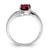 Sterling Silver Rhodium-plated Garnet & Diamond Ring QDX593-6