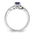Sterling Silver Rhodium-plated Created Sapphire Ring QBR17SEP-9