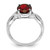 Sterling Silver Rhodium-plated Garnet & Diamond Ring QDX636-7