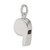 Sterling Silver Rhodium-plated Polished Whistle Charm QC5123