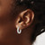 Sterling Silver Rhodium-plated CZ Hoop Earrings QE9257