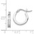 Sterling Silver Rhodium-plated CZ Hoop Earrings QE9257