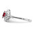 Sterling Silver Rhodium-plated Created Ruby & Diam. Ring QBR22JUL-10