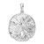 De-Ani Sterling Silver Rhodium-Plated Polished Enameled Sand Dollar Pendant QC10671