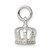 Sterling Silver Crown Charm QC6127