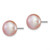 Sterling Silver Rh-plated 11-12mm Purple FWC Button Pearl Earrings QE12696