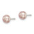 Sterling Silver Rh-plated 5-6mm Purple FWC Button Pearl Earrings QE12690