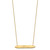 10k Yellow Gold Medium Oblong EDWARDIAN SCRIPT Bar Necklace 10XNA1221Y