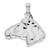 De-Ani Sterling Silver Rhodium-Plated Polished Large Horse Head Pendant QC10315