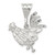 Sterling Silver Rooster Charm QC1708