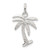 Sterling Silver Palm Tree Charm QC976