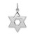 Sterling Silver Rhodium-plated Star of David Charm QC3688