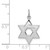 Sterling Silver Rhodium-plated Star of David Charm QC3688