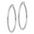 Sterling Silver Rhodium-plated 2mm Diamond Cut Hoop Earrings QE4464