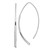 Sterling Silver Rhodium-plated CZ Threader Earrings QE14863