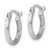 Sterling Silver Rhodium-plated 2mm Polished/Satin Diamond-cut Hoop Earrings QE4414