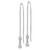 Sterling Silver Rhodium-plated CZ Threader Earrings QE14955