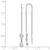Sterling Silver Rhodium-plated CZ Threader Earrings QE14955