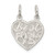Sterling Silver Best Friends 2-piece break apart Heart Charm QC602