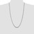 Sterling Silver Rhodium-plated 3.75mm Diamond-cut Rope Chain QDC080R-28