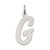Sterling Silver Rhodium-plated Script Letter G Initial Charm QC5084G