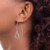 Sterling Silver Rhodium-plated Heart Threader Earrings QE9075