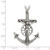 Sterling Silver Antiqued Mariner Crucifix Charm QC7364