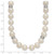 Sterling Silver Rhod-plat 9-10mm White Near Round FWC Pearl CZ Necklace QH5547-18