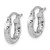 Sterling Silver Rhodium-plated 3.00mm Diamond-cut Hoop Earrings QE3545