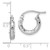 Sterling Silver Rhodium-plated 3.00mm Diamond-cut Hoop Earrings QE3545
