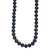 Sterling Silver Rhod-plated 8-9mm Black FWC Pearl Necklace QH5156-24