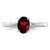Sterling Silver Rhodium Garnet Ring QDX606-6