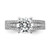 Cheryl M Sterling Silver Rhodium-plated Fancy Brilliant-cut Round CZ Center Stone Ring QCM1582-7