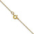 10k .5mm Carded Cable Rope Chain 10K5RY-18