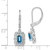 Sterling Silver Rhodium-plated Diamond and Blue Topaz Earrings QE10165BT