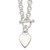 Sterling Silver Engraveable Heart Disc on Fancy Link Toggle Necklace QG1150-18