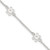 Sterling Silver Polished Flower 9in Plus 1in Ext. Anklet QG3181-9