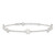Sterling Silver Polished Flower 9in Plus 1in Ext. Anklet QG3181-9