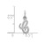 10k White Gold Initial C Charm 10C763WC