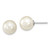 Sterling Silver RH 10-11mm Wht/Pink/Blk Imit. Shell Pearl Earring Set QE12882SET