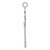 Sterling Silver Rhodium-plated Key Pendant QP1520