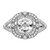 Brilliant Embers Sterling Silver Rhodium-plated 51 Stone Fancy Micro Pav CZ Ring QMP921-6