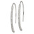 Sterling Silver Rhodium-plated Crystal Threader Dangle Earrings QE14773