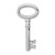 Sterling Silver Rhodium-plated Key Pendant QP1570
