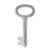 Sterling Silver Rhodium-plated Key Pendant QP1570