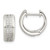 Sterling Silver CZ Hinged Hoop Earrings QE13728