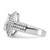 Cheryl M Sterling Silver Rhodium-plated Brilliant-cut Pear CZ Double Halo Ring QCM1570-7