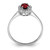 Sterling Silver Rhodium-plated Garnet Diamond Ring QDX604-8