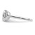 Sterling Silver Rhodium Plated Diamond Heart Ring QR5705-7