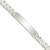 Sterling Silver Curb Link ID Bracelet QID199-7.5